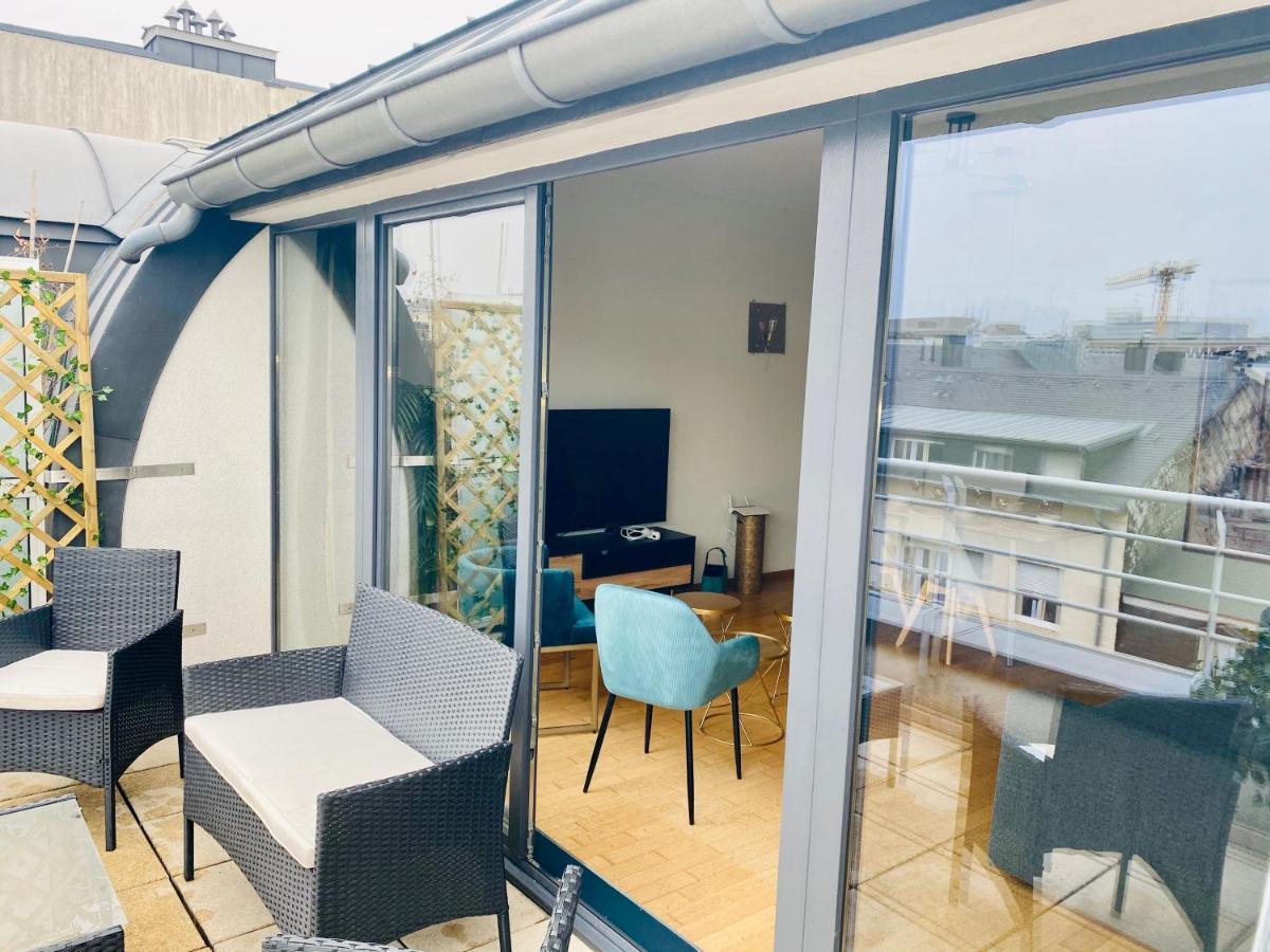 The Luxury Green Penthouse In City Center With Terrace And Free Parking Luxemburg Buitenkant foto